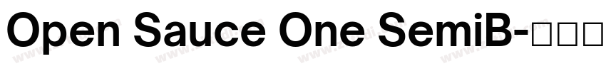 Open Sauce One SemiB字体转换